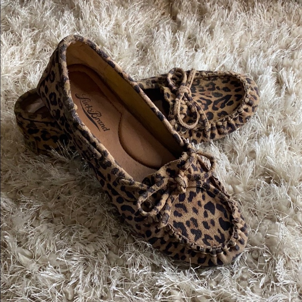Leopard print Lucky Brand loafers